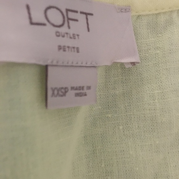 Loft cool yellow sleeveless peplum top XXSP - Picture 2 of 2